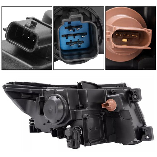Solid Spare Left&Right Headlamps For 2011-2014 Ford Edge Halogen Headlights Chrome Housing
