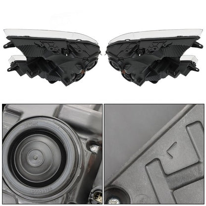 Solid Spare Fit For Ford F-150 2018 2019 2020 LH+RH Headlights Headlamps Clear Lens Halogen