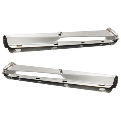 Solid Spare Pair 30" Stainless 2-1/2" Bolt Spring Loaded Mud Flap Hangers Straight Tapered