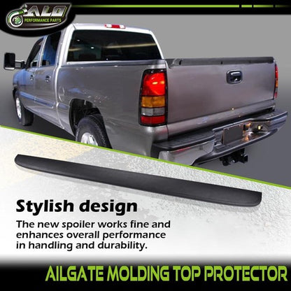 Solid Spare Fit For 99-06 Chevy Silverado GMC Sierra Tailgate Moulding Spoiler Top Protector