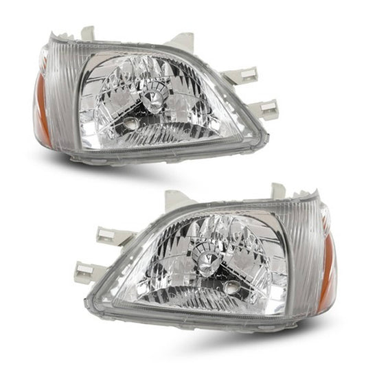 Solid Spare Headlights Assembly Set Fit For 2000 2001 2002 Toyota Echo Left and Right Side
