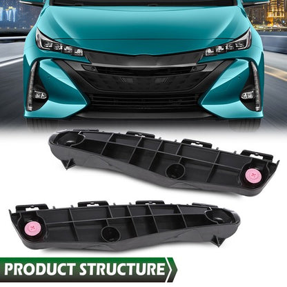 Solid Spare Fit For 16-21 Toyota Prius TO1042128 TO1043128 Front Bumper Retainer Bracket Set
