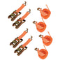 Solid Spare 4pcs Ratchet Straps J Hook Heavy Duty Tie Downs New 1.5" x 15' 4000 lb