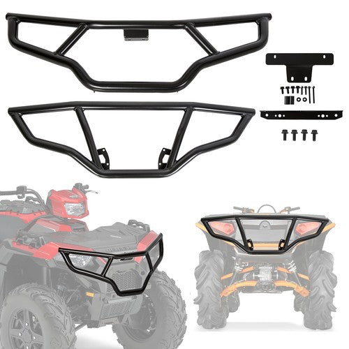 Solid Spare Brush Guard Bumper Set Front & Rear For Polaris Sportsman 570 EPS 2016-2020