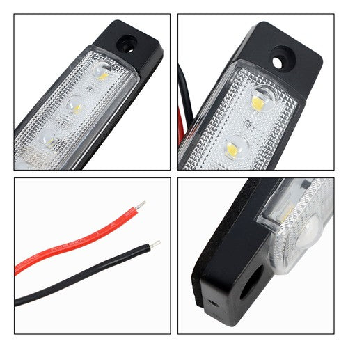 Solid Spare 10× 12V-24V 6 LED Lamp White Waterproof Stern Crossbeam Llights For Marine Use
