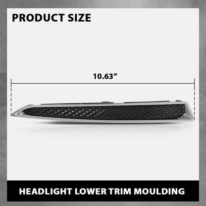 Solid Spare Right Passenger Side Lower Headlight Trim Moulding Fit For 2013-2016 Ford Escape