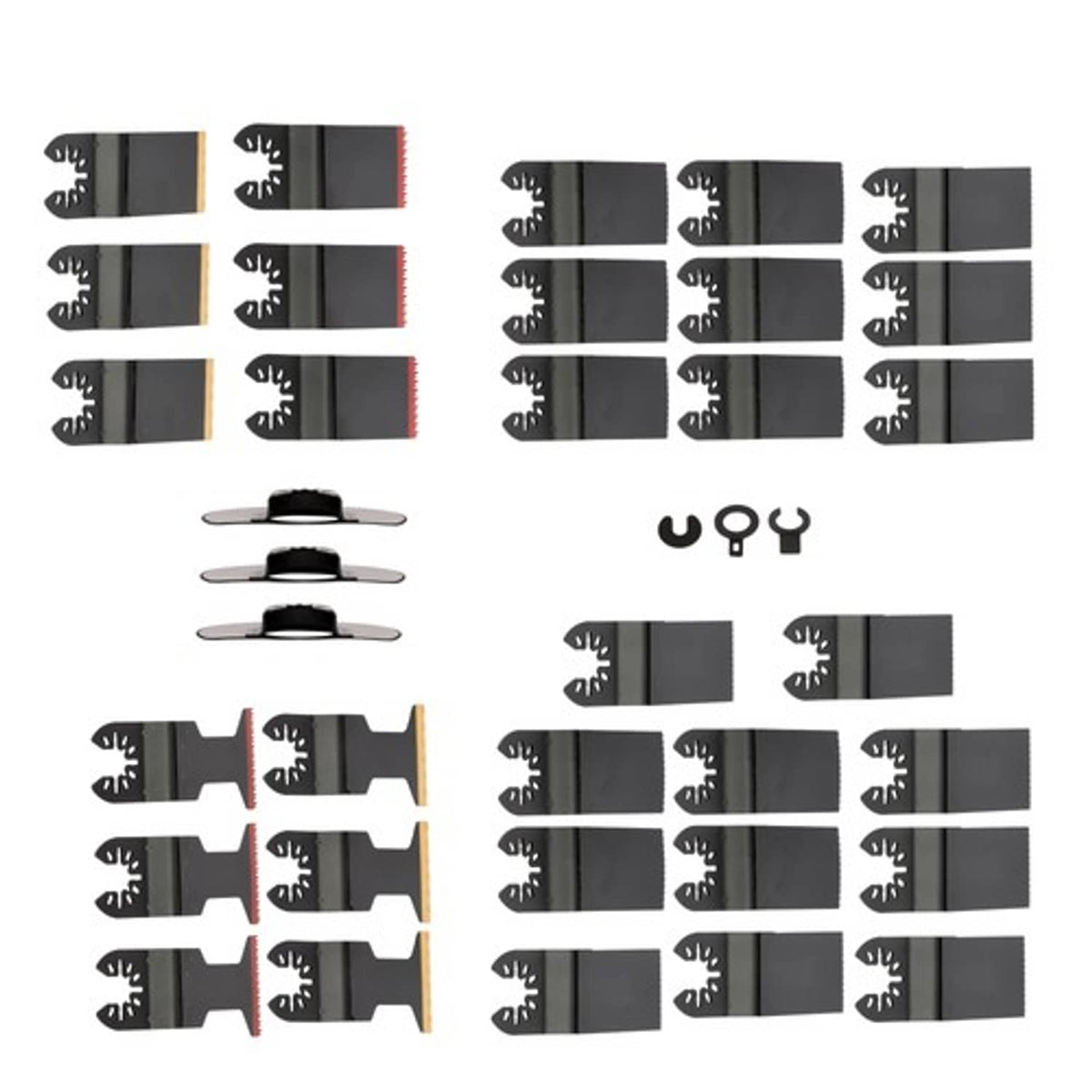 Solid Spare for Wood Metal Plastic 35Pcs 7 Types Oscillating Saw Blade Combination