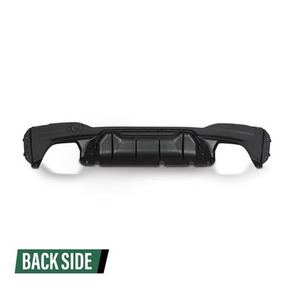 Solid Spare Fit For 17-23 BMW G30/G31/G38 5 Series M Sport Rear Bumper Diffuser Gloss Black