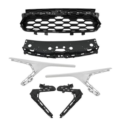 Solid Spare Fit For Chevrolet Trax 2023 2024 Plastic Front Bumper Grille Chrome Trim Kit