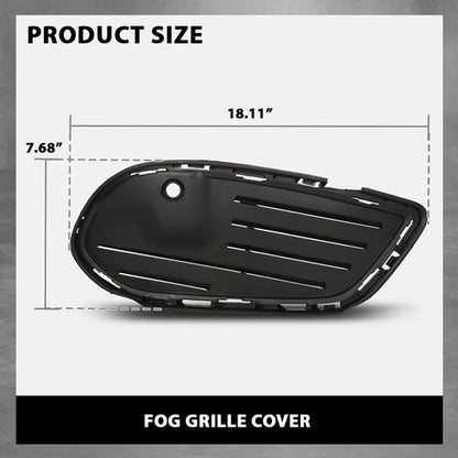 Solid Spare Front Bumper Insert Fog Light Cover Fit For 2015-2018 Mercedes Benz C-Class