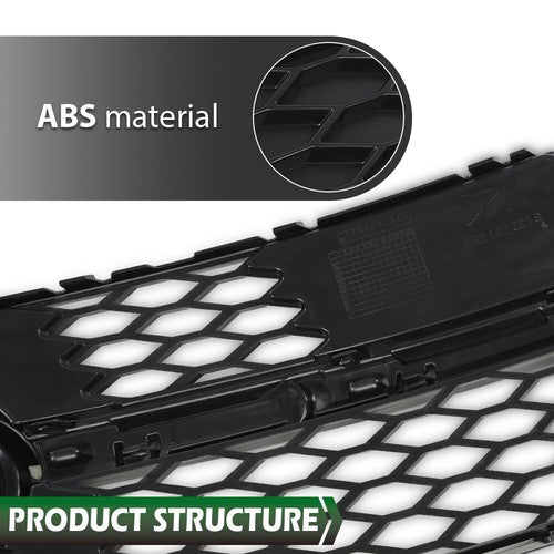 Solid Spare Front Bumper Fog Light Grill Grille Fit For AUDI Q5 S-Line/ SQ5 2013-2017