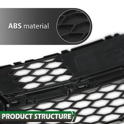 Solid Spare Front Bumper Fog Light Grill Grille Fit For AUDI Q5 S-Line/ SQ5 2013-2017