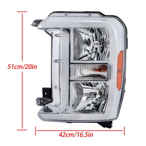 Solid Spare For Ford F250 F350 SuperDuty 2023-2024 Headlight Driver/Left Side Single Halogen