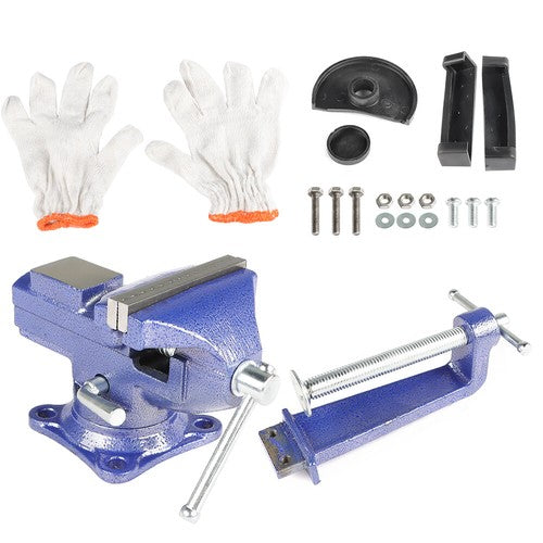 Solid Spare For Workbench 3.2"- Multi-Functional Portable 360° Swivel Base 2-In-1 Bench Vise