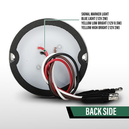 Solid Spare 2pcs LED Watermelon Light Side Marker Turn Signal Light Indicator Light Clear