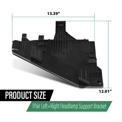 Solid Spare Fit For 06-14 Land Rover Freelander 2 Headlight Mounting Bracket Left+Right
