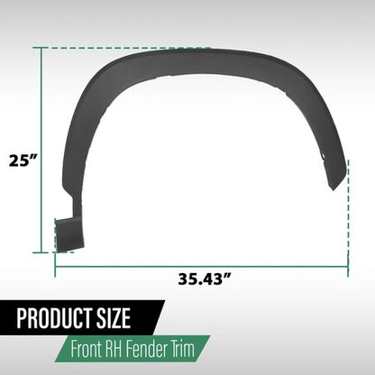 Solid Spare Fit For 2022-2023 Toyota Corolla Cross Front Right Fender Flare Wheel Arch Trim