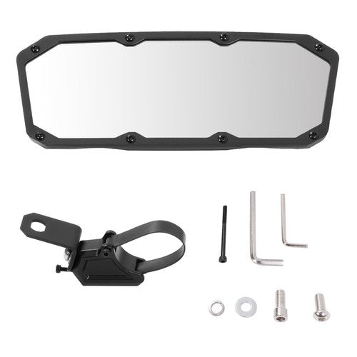 Solid Spare UTV Center Rear View Mirror For Polaris RZR Adjustable 1.5"-2" Roll Cage Bar