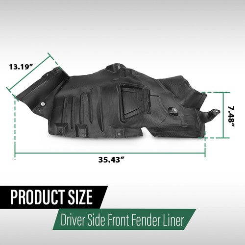 Solid Spare Fit For 2010-2013 Mercedes Benz E350 E550 Front Fender Liner Front Section Left
