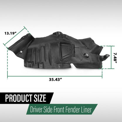 Solid Spare Fit For 2010-2013 Mercedes Benz E350 E550 Front Fender Liner Front Section Left