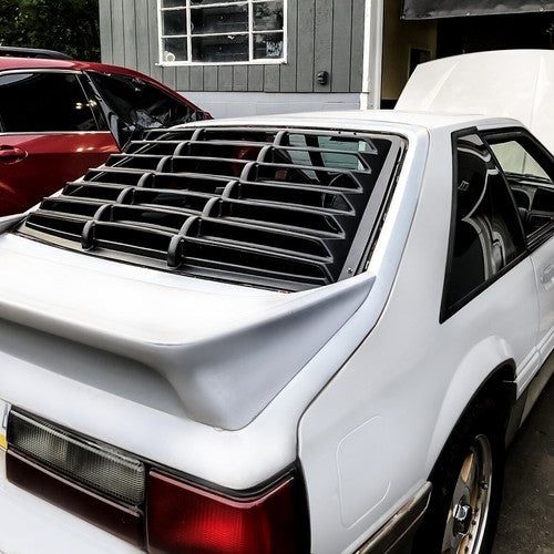 Solid Spare For Ford Mustang Fastback 1979-1993 Black Rear Window Louver Sun Shade Cover ABS