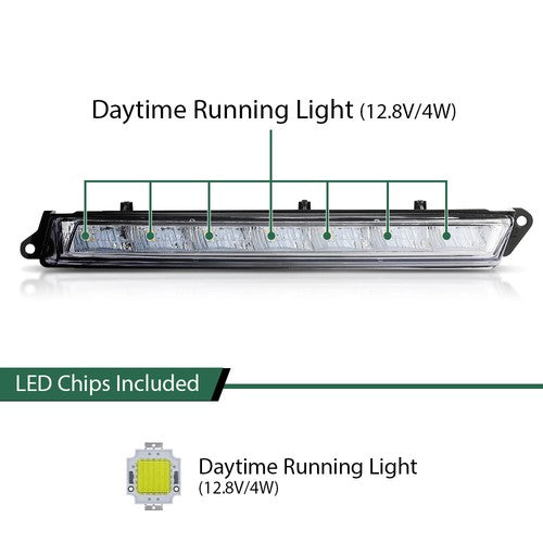 Solid Spare Fit For Mercedes X164 GL350 GL450 GL550 X166 LED Daytime Running Fog Light Right