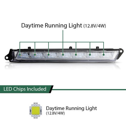 Solid Spare Fit For Mercedes X164 GL350 GL450 GL550 X166 LED Daytime Running Fog Light Right