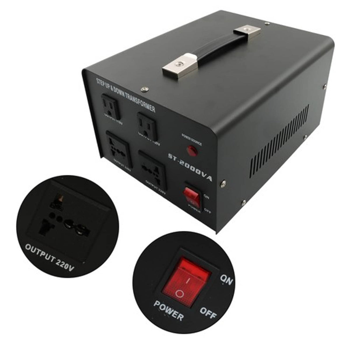 Solid Spare Voltage Converter Transformer 2000W Step Up/Down 220V-110V 110V-220V New