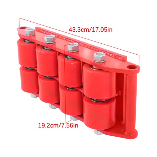 Solid Spare 12T 26400Lbs 360° Heavy Duty Machinery Mover Machine Dolly Skate Roller Trolley