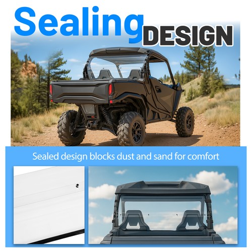 Solid Spare Clear Rear Windshield for Can-Am Commander 700 Max 1000R DPS/XT/XMR 2021-25 ATV
