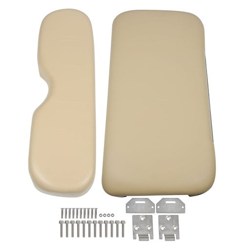 Solid Spare Golf Cart Tan Front Seat Cushion with Hardware For EZGO Medalist TXT 1994-2013