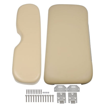 Solid Spare Golf Cart Tan Front Seat Cushion with Hardware For EZGO Medalist TXT 1994-2013