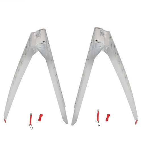 Solid Spare 2pcs UTV ATV 7.5' Aluminum Folding Loading Ramps For Truck Motorcycle Lawn Mower