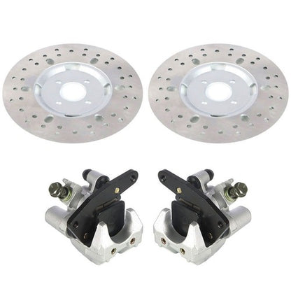 Solid Spare Front Brake Calipers & Disc Rotors For Yamaha Big Bear 400 YFM400F 4x4 2000-2006
