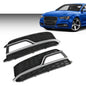 Solid Spare Fit For 2013-2016 Audi S5 A5 S-Line Front Bumper Fog Light Grilles Cover LH & RH