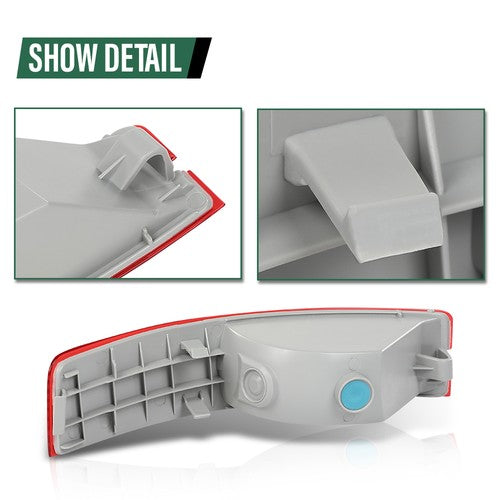 Solid Spare Fit For 07-14 Volvo CX90 Rear Bumper Reflector Side Marker Light Right Passenger