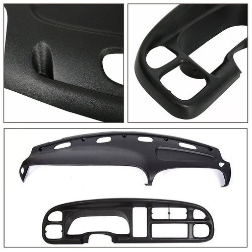Solid Spare Black Dash Bezel Dashboard Cover For 98-2001 Ram 1500 & 1998-2002 Ram 2500 3500