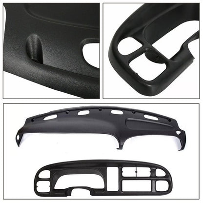 Solid Spare Black Dash Bezel Dashboard Cover For 98-2001 Ram 1500 & 1998-2002 Ram 2500 3500