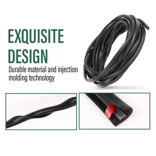 Solid Spare 18ft Universal Fender Flare Edge Trim Fender Flare Wheel Arch Rubber Seal