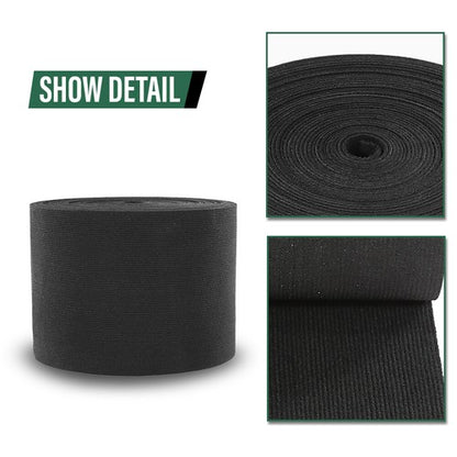 Solid Spare 12" x 100' Ribbed Bunk Carpet / Marine Boat Trailer Runners / Outdoor - Black