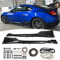 Fits 2022-2024 Toyota GR86 Subaru BRZ TRD Style Black Side Skirts (ABS)