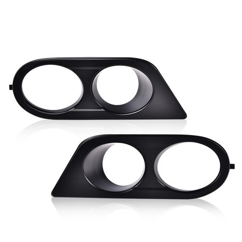 Solid Spare Fit For 01-06 BMW E46 M3 2-Door Matte Black Front Bumper Fog Light Cover