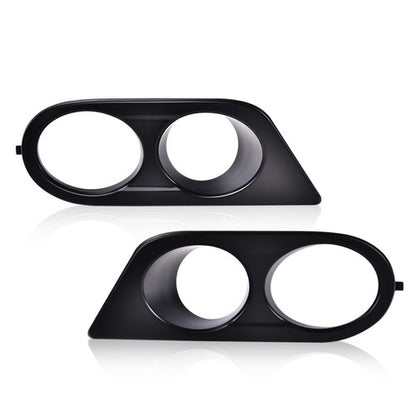 Solid Spare Fit For 01-06 BMW E46 M3 2-Door Matte Black Front Bumper Fog Light Cover