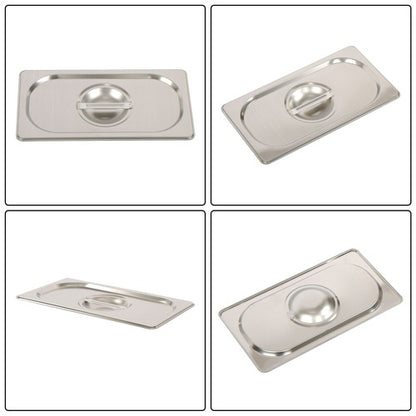 Solid Spare 6 Inch Deep 8 Pack Restaurant Steam Table Pans 1/3 Size with Non-Stick Coating