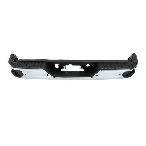 Solid Spare For Silverado/Sierra 1500 2019-2023 Steel Chrome Rear Bumper With Sensor Holes