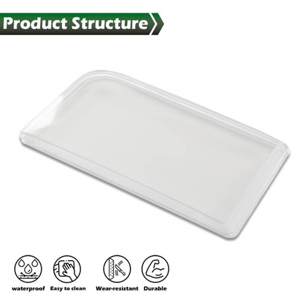 Solid Spare Fit For 92-1996 Ford F150 F250 F350 Bronco Clear Headlight Replacement Lens