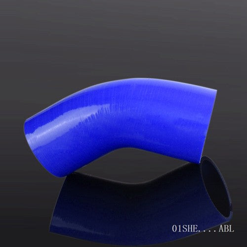 Solid Spare 60mm - 80mm Silicone 45 Degree Elbow Reducer Pipe Hose Blue