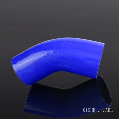 Solid Spare 60mm - 80mm Silicone 45 Degree Elbow Reducer Pipe Hose Blue