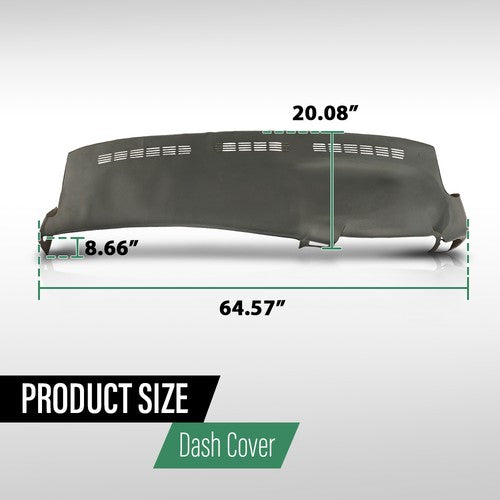 Solid Spare Fit For 99-06 Silverado Sierra TPE Dash Board Cover Dashboard Overlay Gray