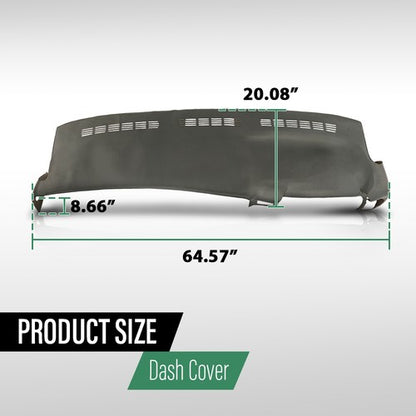 Solid Spare Fit For 99-06 Silverado Sierra TPE Dash Board Cover Dashboard Overlay Gray